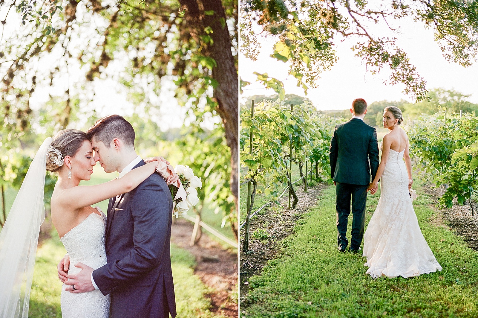 Bride and groom wedding day portraits from trom the best wedding photographer in North Carolina