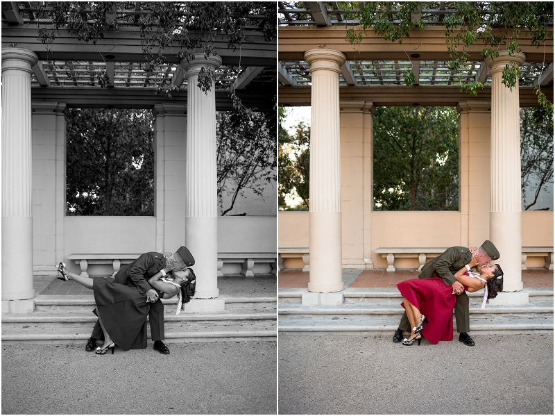 Vintage Military engagement session from San Diego wedding photographer Lauren Nygard