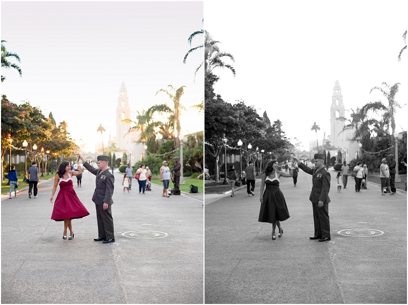 Vintage Military couple's session from San Diego wedding photographer Lauren Nygard