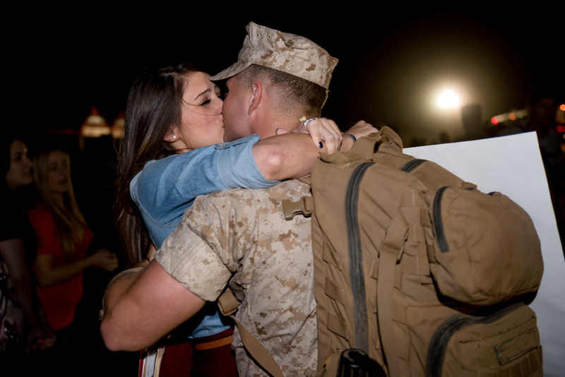 Camp Pendleton Marine Corps welcome home photography by San Diego wedding photographer Lauren Nygard