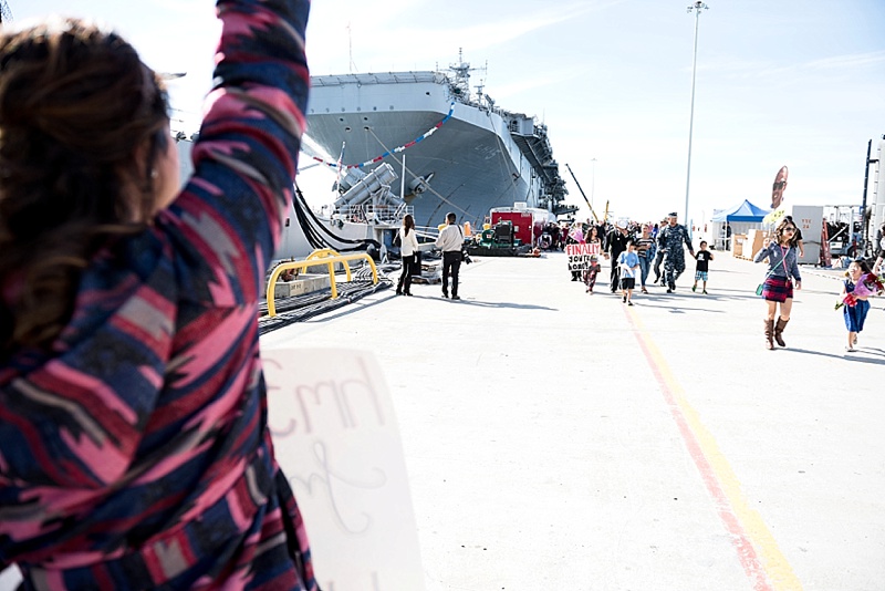 Navy Homecoming photography at Naval Base San Diego from San Diego wedding photographer Lauren Nygard