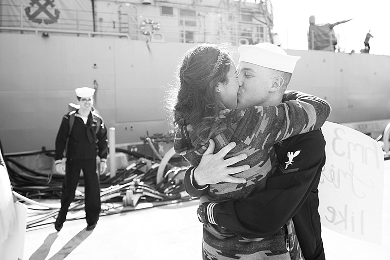 Navy Homecoming photography at Naval Base San Diego from San Diego wedding photographer Lauren Nygard