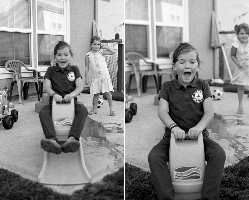 Family lifestyle session on black and white film from San Diego photographer Lauren Nygard
