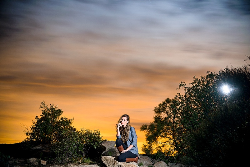 Night time portrait photography from San Diego photographer Lauren Nygard
