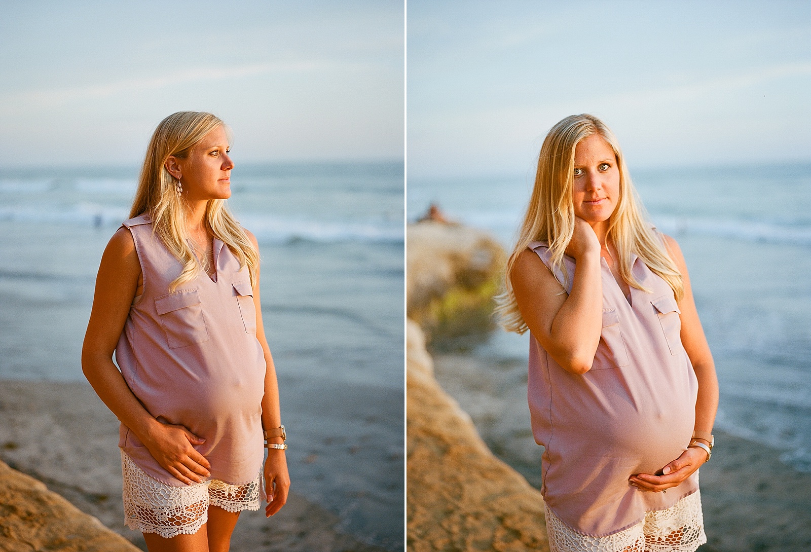 Carlsbad Beach Maternity Portrait Session