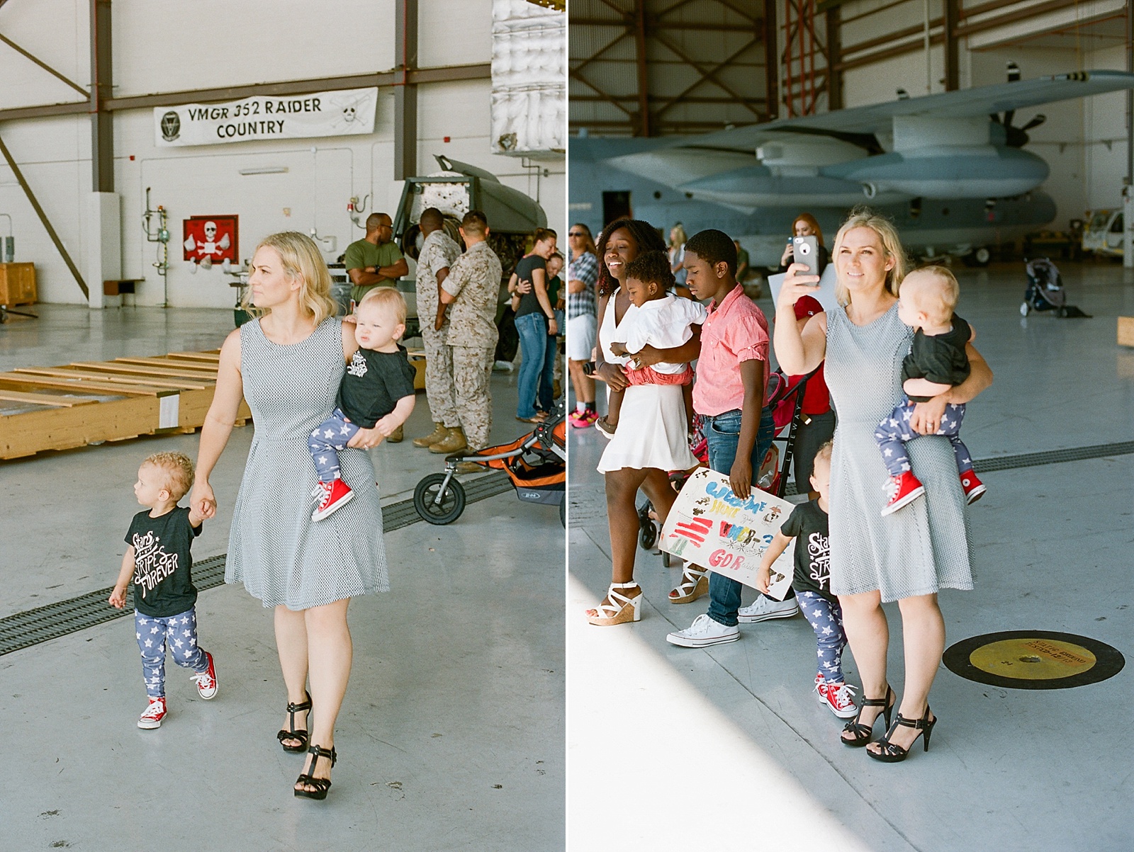 Marine Corps C130 Homecoming at MCAS Miramar from San Diego military homecoming photographer Lauren Nygard