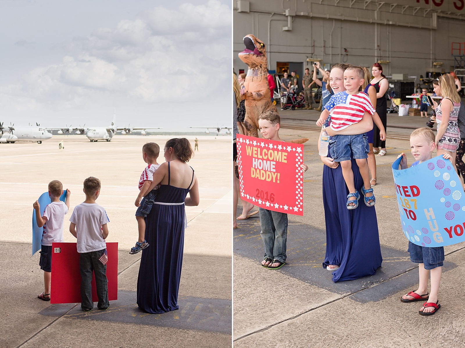 Marine Corps homecoming photography at MCAS Cherry Point from North Carolina portrait photographer Lauren Nygard