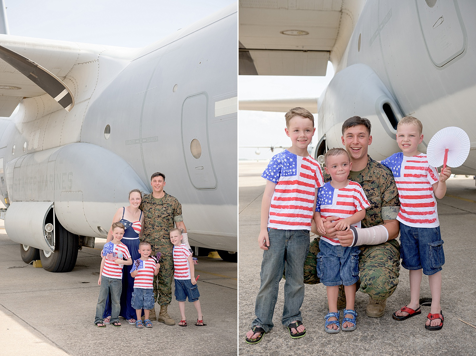 USMC C-130 homecoming photography at MCAS Cherry Point from North Carolina portrait photographer Lauren Nygard