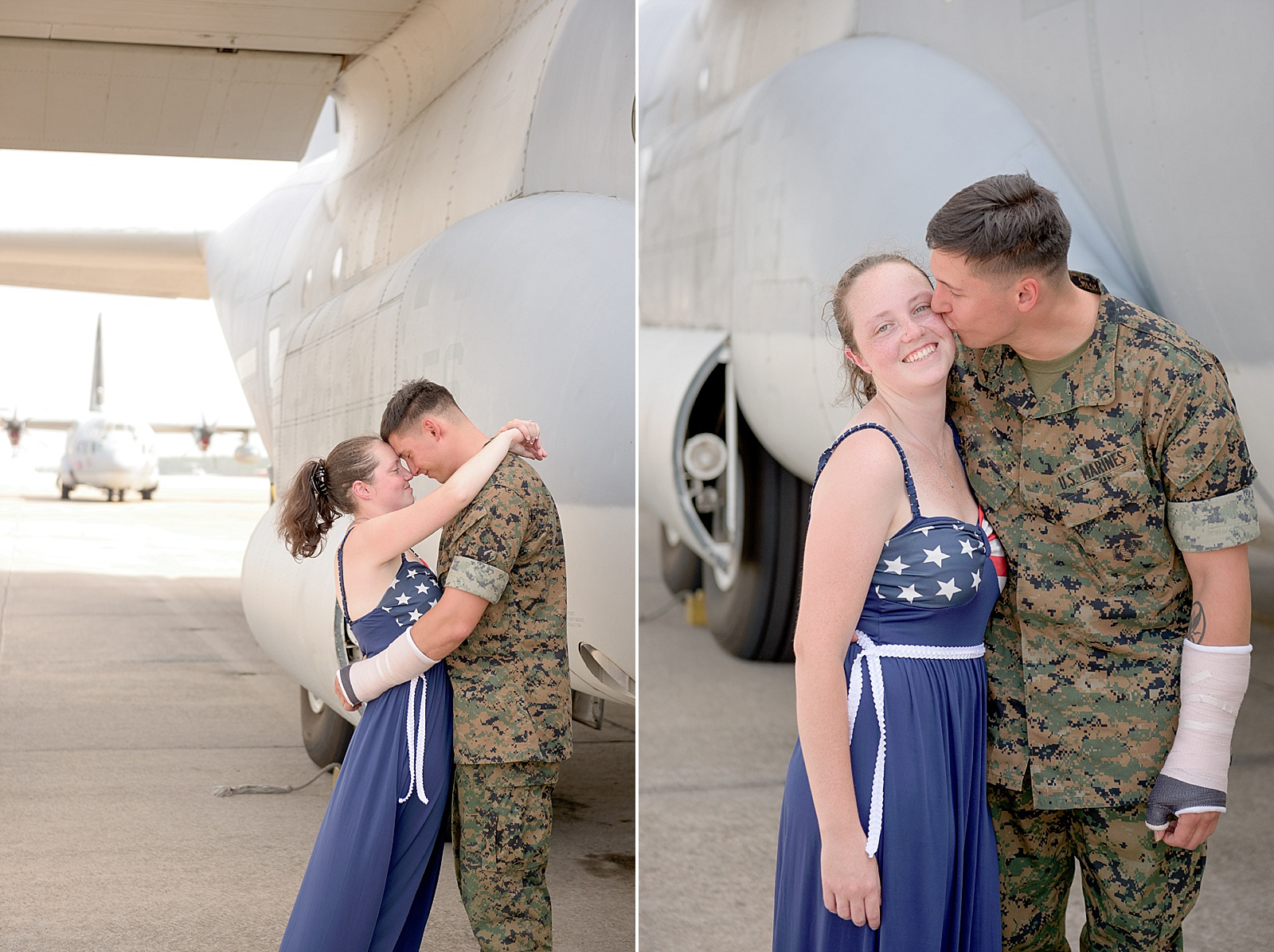 USMC C-130 homecoming photography at MCAS Cherry Point from North Carolina portrait photographer Lauren Nygard